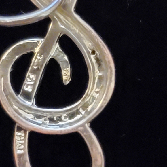 Sterling Silver Diamond G Clef Music Pendant Charm - Picture 4 of 6